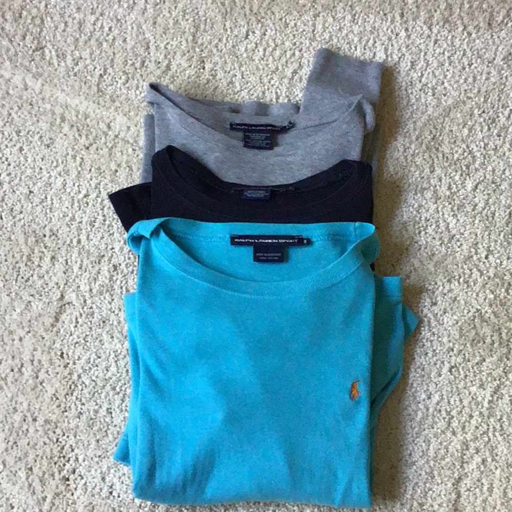 3 Ralph Lauren long sleeve T-shirts size S